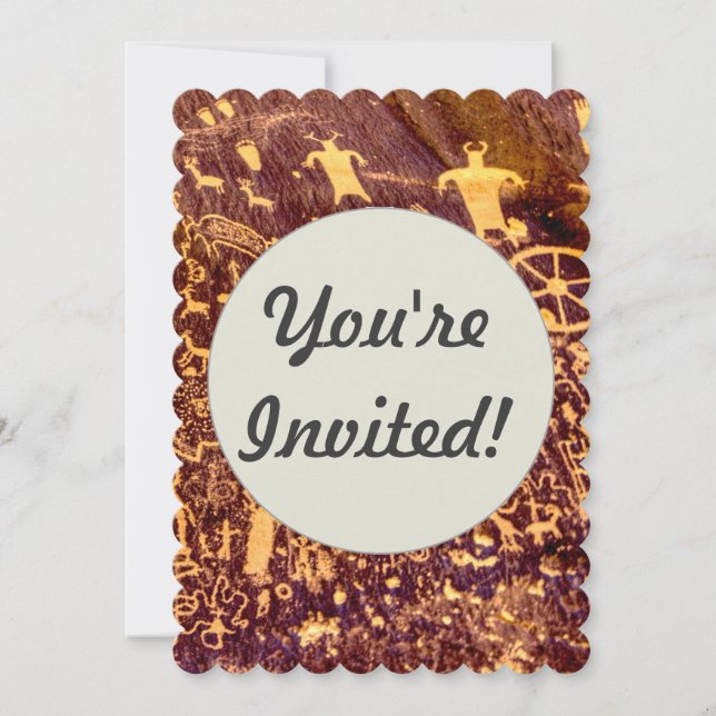 Newspaper Rock American Indian Utah Invitation (Front)