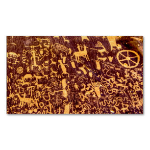 Newspaper Rock American Indian Utah Magnetic Business Card