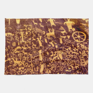 Newspaper Rock American Indian Utah Tea Towel