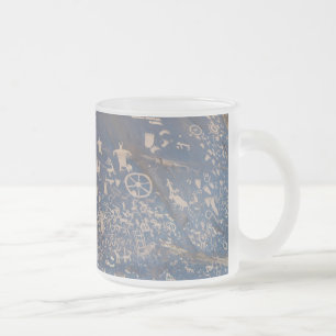 Newspaper Rock Frosted Glass Coffee Mug