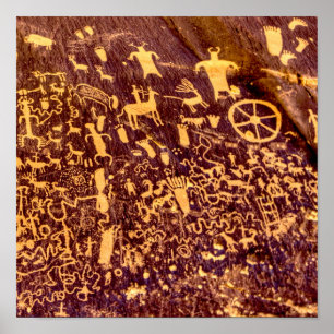 Newspaper Rock Petroglyph Indian Ancient Poster