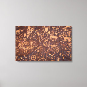 Newspaper Rock Petroglyphs Canvas Print