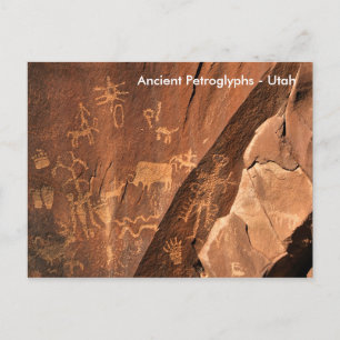 Newspaper Rock Petroglyphs Postcard