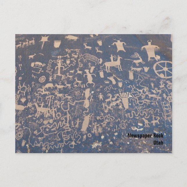 Newspaper Rock postcard (Front)