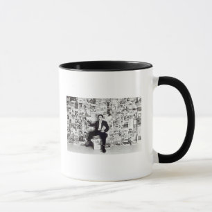 Newspaper salesman, c.1960 mug