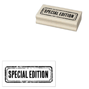 Newspaper Themed Distressed Special Edition Rubber Stamp