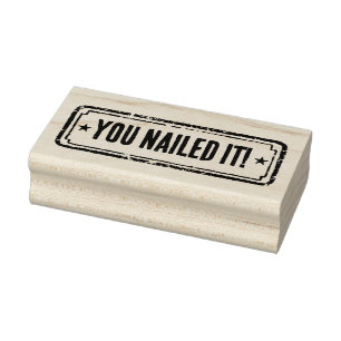 Newspaper Themed Distressed You Nailed it! Rubber Stamp