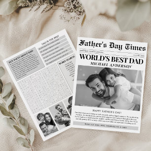 Newspaper Unique Fun Photo Happy Father's Day