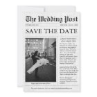 Newspaper Unique Fun Photo Save the Date Wedding I