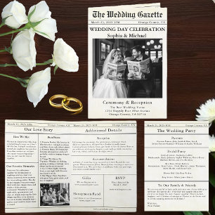 Newspaper Wedding Invitation