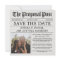 Newspaper Wedding Save The Date Magnets