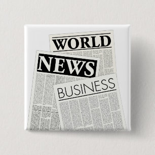 Newspapers 15 Cm Square Badge