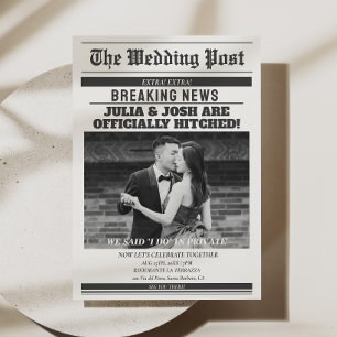 Newspapers Wedding Elopment Announcement