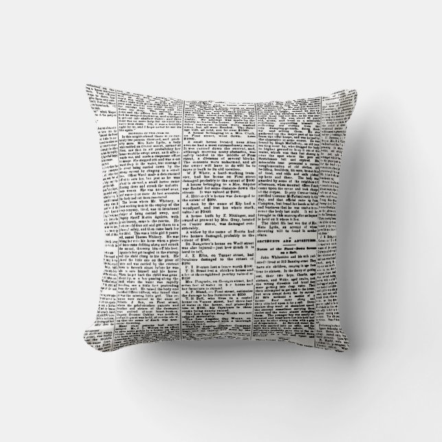 Newsprint Cushion (Front)