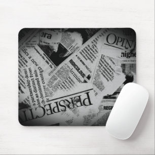 Newsprint Headlines Mouse Mat
