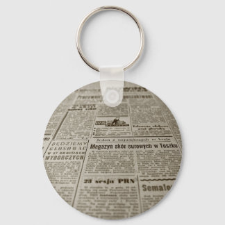Newsprint Key Ring