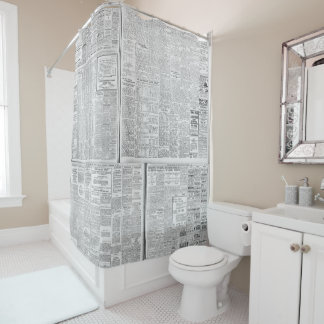 Newsprint Shower Curtain