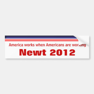 Newt Gingrich 2012 Bumper Sticker