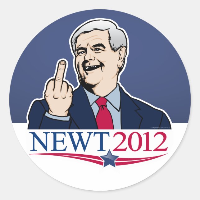 Newt Gingrich 2012 Gag Sticker Set (Front)