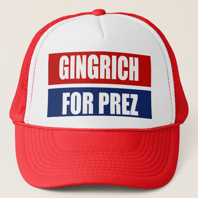 NEWT GINGRICH CAMPAIGN GEAR TRUCKER HAT (Front)