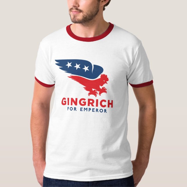 Newt Gingrich Chickenhawk Shirt (Front)