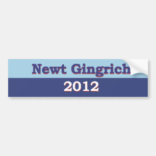 Newt Gingrich Political Bumper Sticker