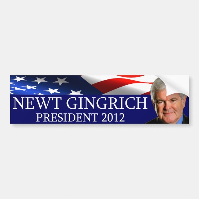 Newt Gingrich President 2012 Bumper Sticker (Front)