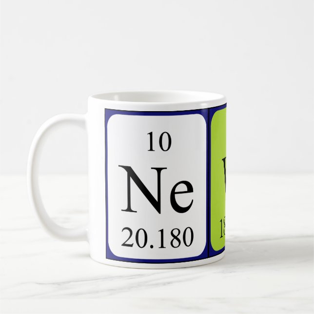 Newt periodic table name mug (Left)
