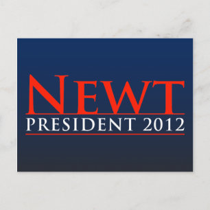 Newt President 2012 Postcard