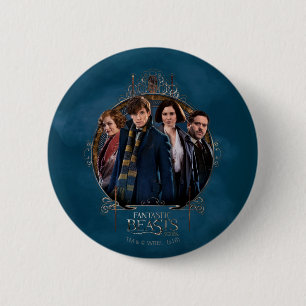 NEWT SCAMANDER™ and Company Art Nouveau Frame 6 Cm Round Badge