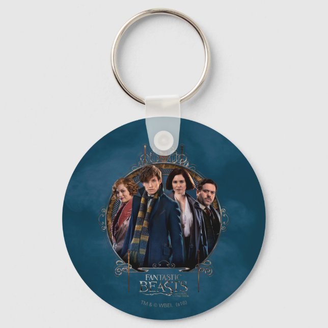 NEWT SCAMANDER™ and Company Art Nouveau Frame Key Ring (Front)