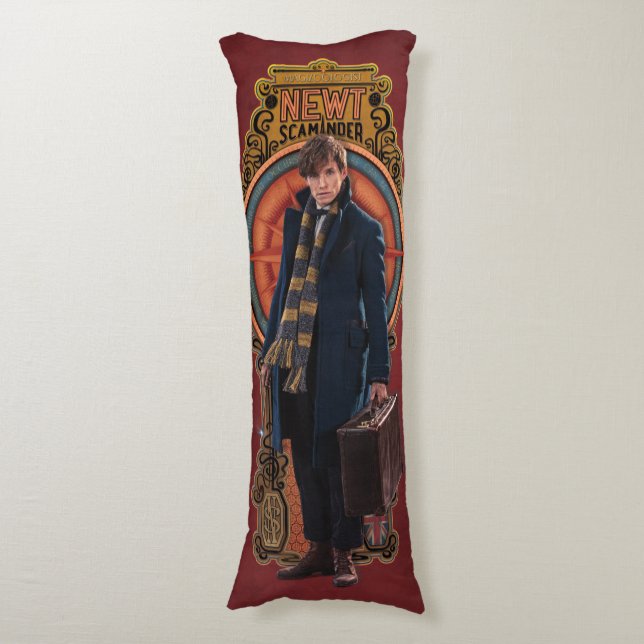 NEWT SCAMANDER™ Standing Art Nouveau Panel Body Cushion (Front Vertical)