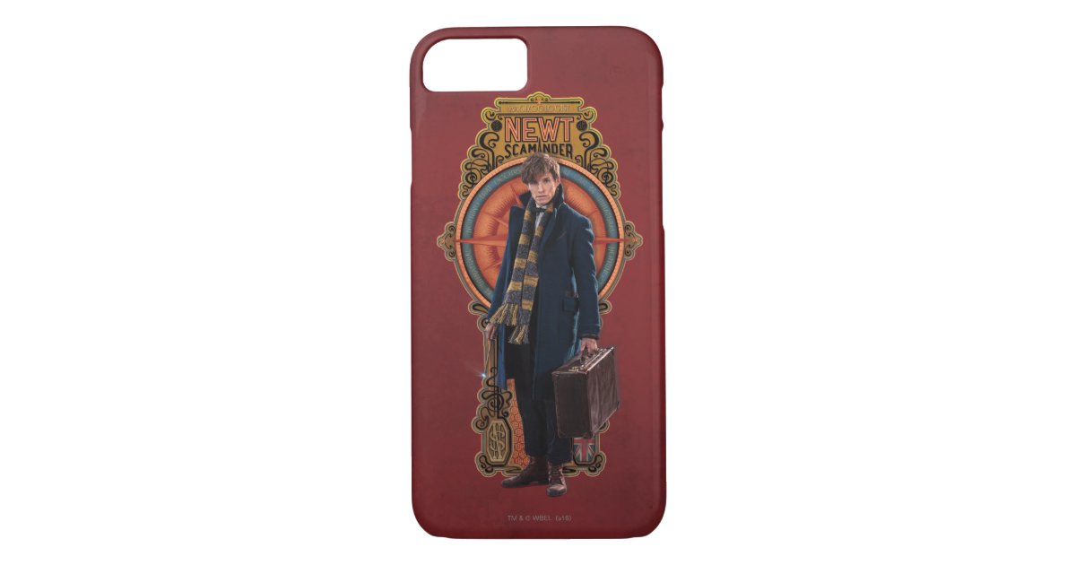NEWT SCAMANDER™ Standing Art Nouveau Panel Case-Mate iPhone Case | Zazzle