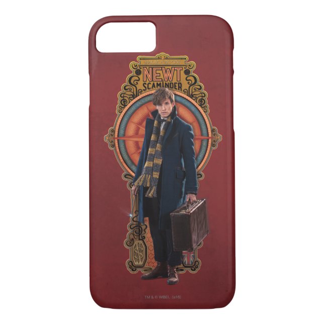 NEWT SCAMANDER™ Standing Art Nouveau Panel Case-Mate iPhone Case (Back)