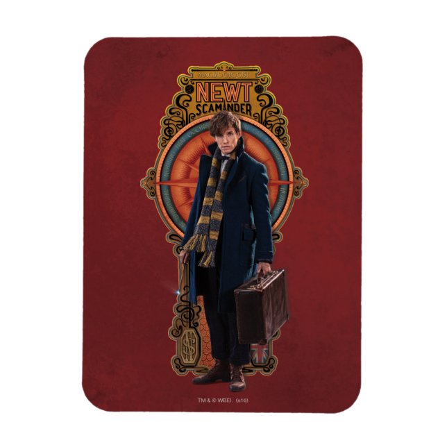 NEWT SCAMANDER™ Standing Art Nouveau Panel Magnet (Vertical)