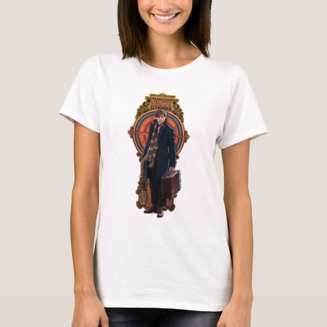NEWT SCAMANDER™ Standing Art Nouveau Panel T-Shirt (Front)