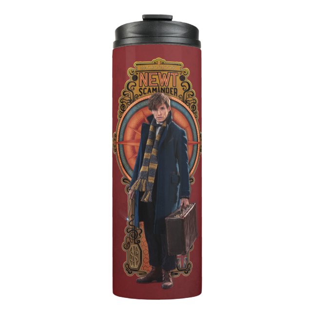 NEWT SCAMANDER™ Standing Art Nouveau Panel Thermal Tumbler (Front)