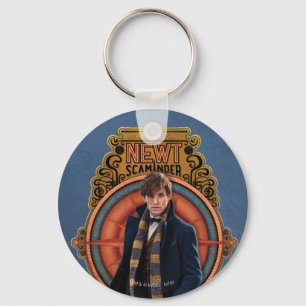 NEWT SCAMANDER™ Walking Art Nouveau Panel Key Ring