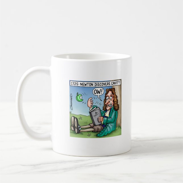 Newton dicovers cavity coffee mug (Left)