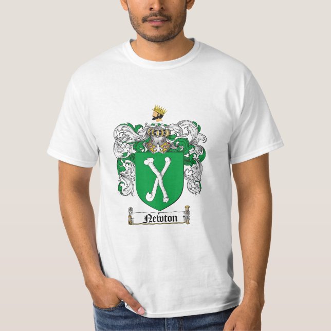Newton Family Crest - Newton Coat of Arms T-Shirt (Front)
