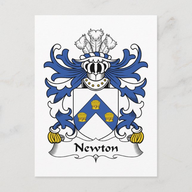 Newton Family Crest Postcard (Front)