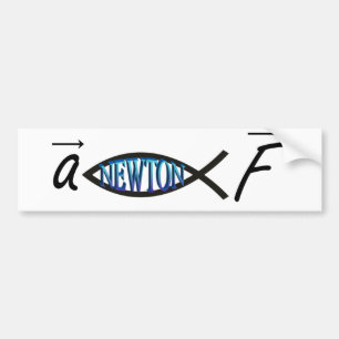 Newton FIsh Bumper Sticker