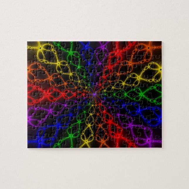Newton Rainbow | Rainbow Fractal Art Jigsaw Puzzle (Horizontal)