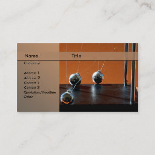 Newton's cradle business card
