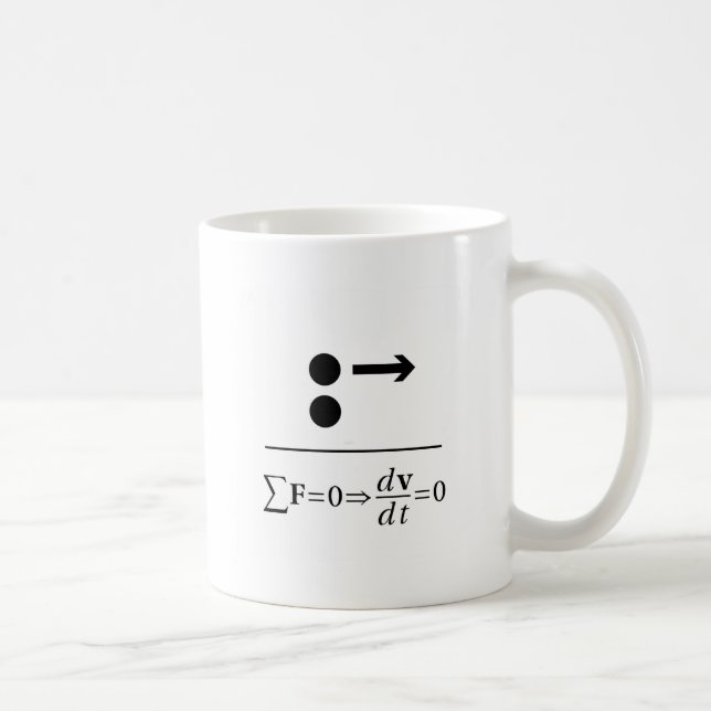 Newton's First Law Coffee Mug (Right)