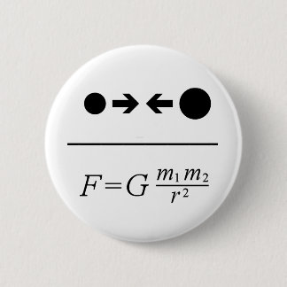Newton's Law Of Gravitation 6 Cm Round Badge