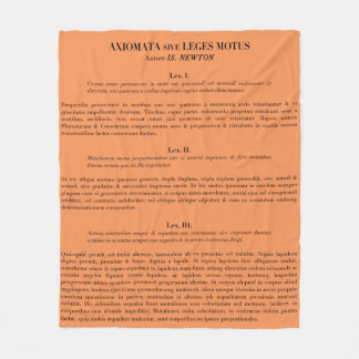 Newton's Laws of Motion fleece throw blanket-melon