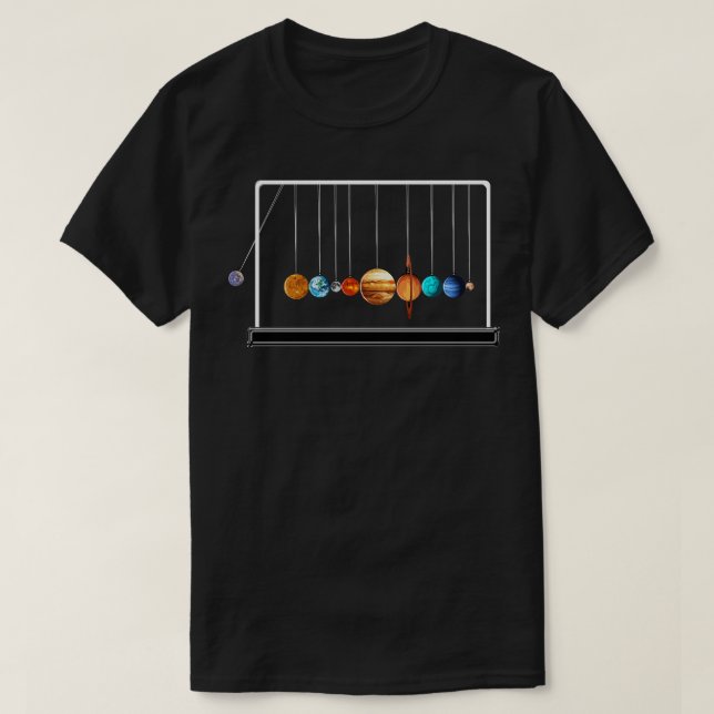 Newtons Space Balls Cradle T-Shirt (Design Front)