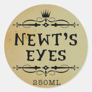 Newts Eyes Vintage Apothecary Halloween Labels