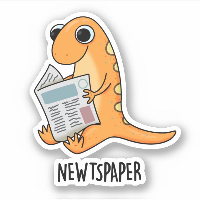 Newtspaper Funny Newt Pun  (Front)